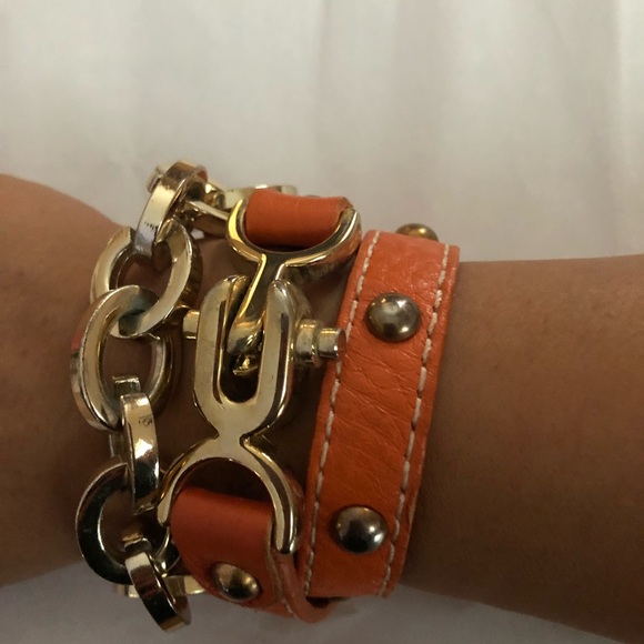 Gold & Orange wrap around bracelets - Picture 6 of 6